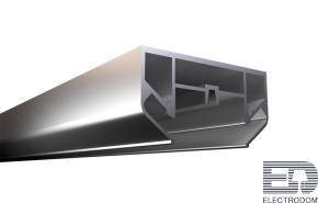 Профиль-адаптер для монтажа в натяжной потолок для однофазного шинопровода Crystal Lux CLT 0.212 05 3000 AL - цена и фото